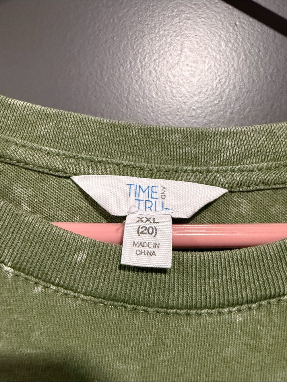 Time and Tru Olive Green Midi T-Shirt Dress - Picture 3 of 3